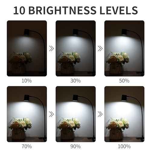 Dott Arts Desk Lamp,USB Clip On Light,Book Lights for Reading at Night,3 Color Modes,10 Brightness Clamp Lights,360¡Æ Gooseneck LED Reading Light for Books in Bed,Eye-Care for Home Office,Headboards
