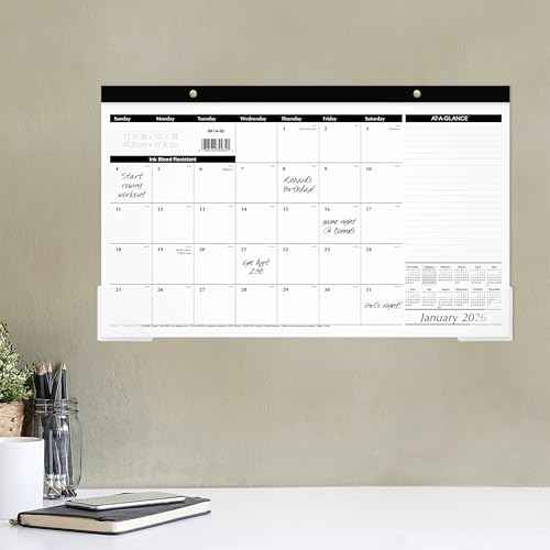AT-A-GLANCE 2026 Desk Calendar, Monthly, Desk Pad, 17-3/4" x 11", Compact (SK140026)