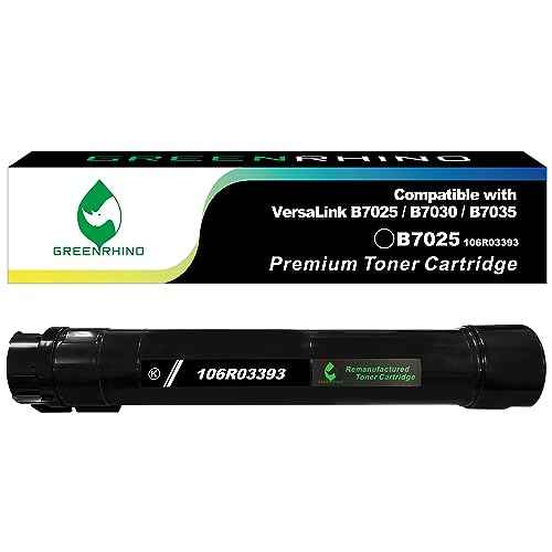 GREENRHINO Remanufactured Toner Cartridge Replacement for Xerox B7025 (106R03393/106R03394) to use for VersaLink B7025 B7030 B7035 / 15,500 Pages ( Black, 1-Pack )