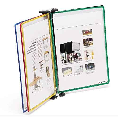 DJOIS by Tarifold - Wall Mount Reference & Display System - Durable Steel Wire Frames- 5 Double-Sided Pockets - 10 Sheet Capacity - Made in France