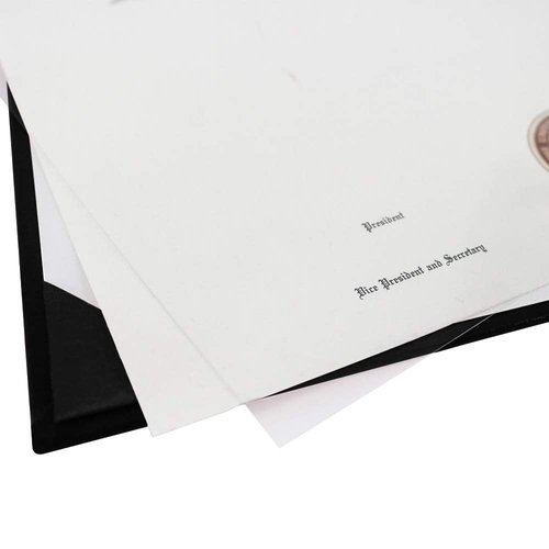 GraduationMall 8.5"x11" Smooth Padded Diploma Cover Certificate Holder Black,1-Pack