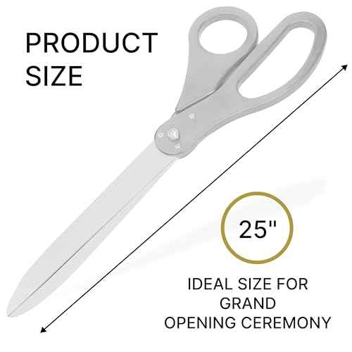 25" Giant Ribbon Cutting Scissors ? Extra Large Grand Opening Ribbon Cutting Ceremony Scissors Heavy Duty Metal Construction for Grand Openings Inaugurations Ceremonies & Special Events