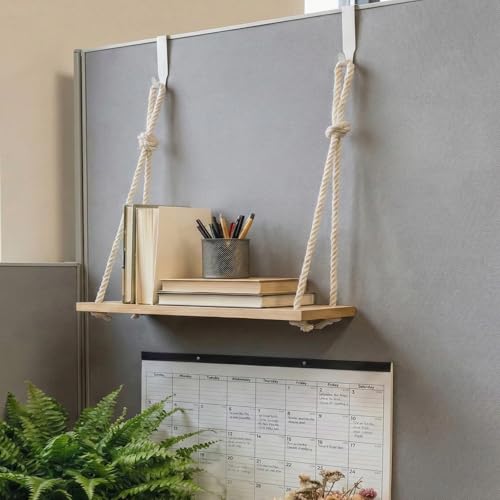 Fernlandia 2-Pack Cubicle Hanging Shelf with Adjustable Hooks Office Storage