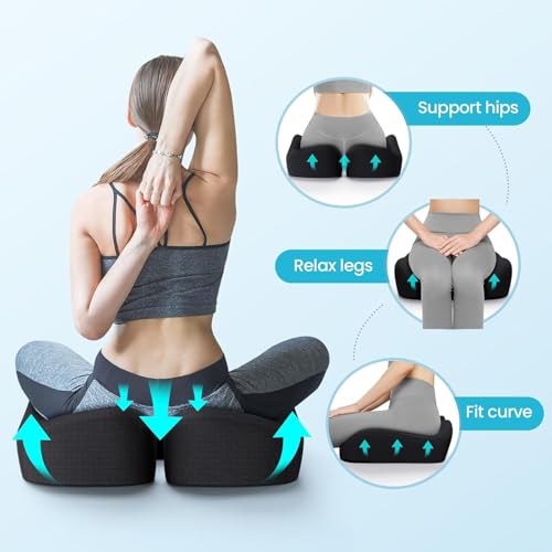 Benazcap Black Memory Foam Seat Cushion – Ergonomic Office & Chair Pad