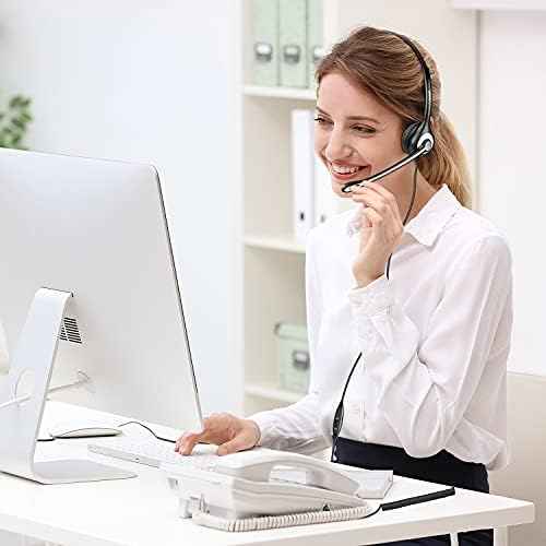 Wantek Cisco Phone Headset with Microphone Noise Cancelling & Mute Switch, RJ9 Telephone Headsets Compatible with Cisco Office Landline Phones 6851 6945 7841 7861 7942 7945 7961 7962 7965 8811 8841