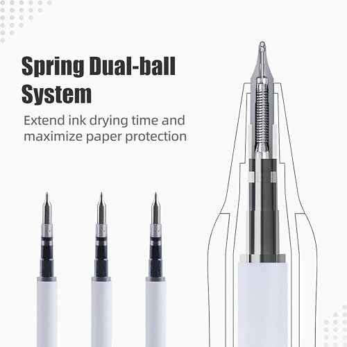 Aesthetic Gel Ink Pens, 0.5mm Fine Point for Smooth Writing, 6 Pens + 3 Refills No Smear & Bleed Quick Dry, Retractable, Ideal for Journaling and Note-Taking, Stylish Office and School Supplies