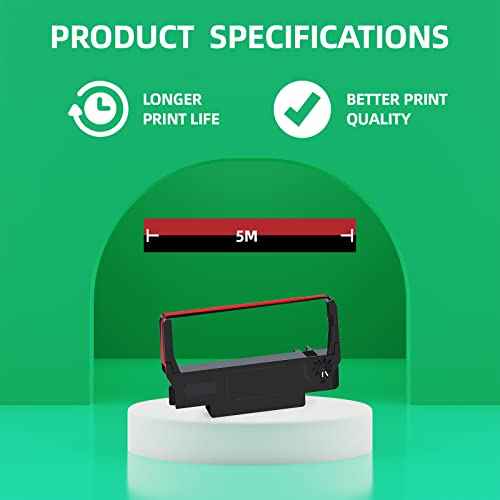 30 Pack ERC30 ERC30 Black and Red ERC-30 ERC30/34/38 red and Black Ribbon Compatible with Epson TM-U220 M188B ERC 30 ERC34 ERC-38 NK506 Printer(Individually Packaged)