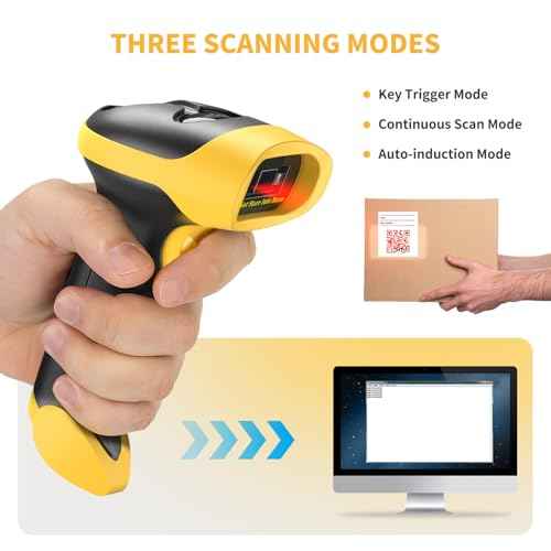 NetumScan Bluetooth Bar Code Scanner, 3 in 1 Automatic Wireless 1D Barcode Scanner Handheld USB CCD Barcode Reader for Store, Warehouse POS, Computer, Tablet, iPhone, iPad, Android