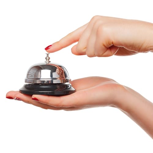 Call Bell 2-Pack - Stainless Steel Reception Desk & Office Service Bells