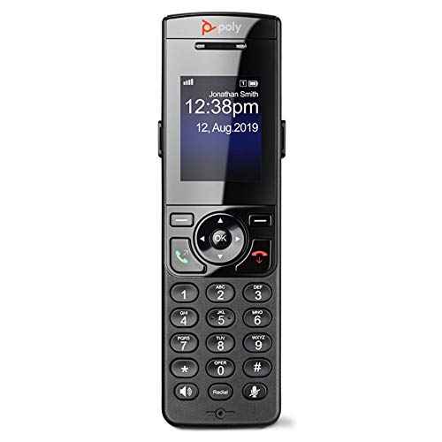 Poly - VVX D230 DECT Cordless Handset (Polycom) - Wireless DECT Phone Handset Accessory- 2' Color LCD Display