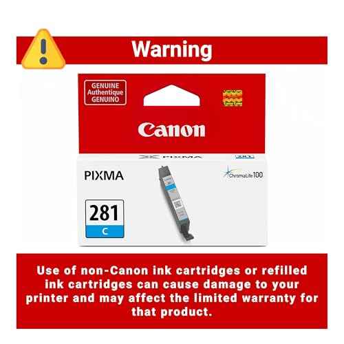 Canon CLI-281 Genuine Cyan Ink Tank, Compatible with TR8520, TS9120,TS8120, TS6120, TS9521C/a, TS9520/a, TS8220, TS6220, TS8320, TS6320, TS702/a, and TR8620/a Series Printers