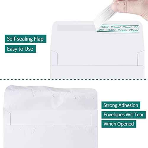 Eupako A2 White Paper Envelopes 250 Pack 4.375x5.75" Invitation Envelopes Self Seal for RSVP, Wedding, Thank you Notes, Greeting Cards, Photos, Announcements