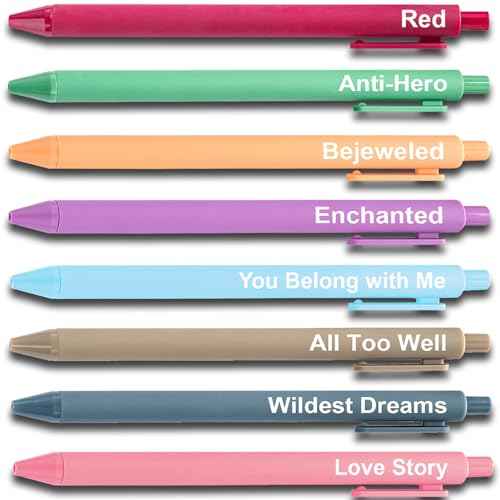 Taylor Gifts Merch, Cute Taylor Gel Pens, Office Supplies for Music Fans, Taylor Birthday Party Favors for Girls, Women, Nurse, Teacher, Christmas Stocking Stuffers Gift for Girls Boys