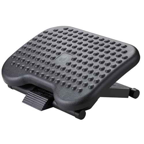 Adjustable Under Desk Footrest,Adjustable Foot Rest for Under Desk at Work with 3 Height Settings and 30-Degree Angle,Foot Stool Under Desk with Massage Texture,Foot and Leg Rest for Home & Office