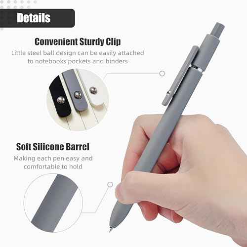 Aesthetic Gel Ink Pens, 0.5mm Fine Point for Smooth Writing, 6 Pens + 3 Refills No Smear & Bleed Quick Dry, Retractable, Ideal for Journaling and Note-Taking, Stylish Office and School Supplies