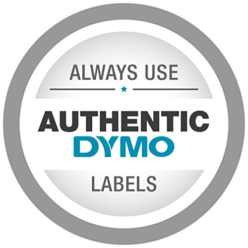 DYMO Standard D1 45010 Labeling Tape (Black Print on Clear Tape, 1/2'' W x 23' L, 1 Cartridge), DYMO Authentic (Pack of 2)
