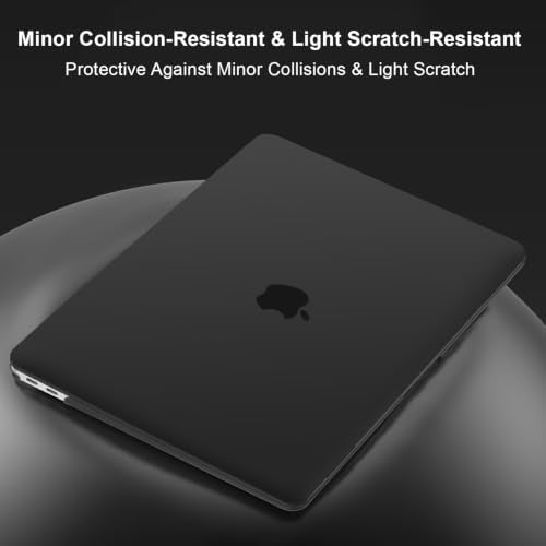 MOSISO Black Compatible with MacBook Air 13 inch M1 Case 2021 2020 2019 2018