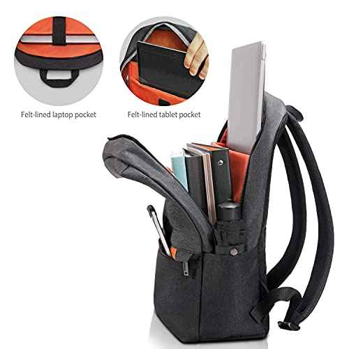 EVERKI Light Laptop Backpack with Hidden Pocket 15.6-Inch - Durable Men¡¯s Work Back Pack, Business Travel Backpack, College Laptop Bookbag for Men & Women, Work Office Back Pack, (EKP106) Charcoal