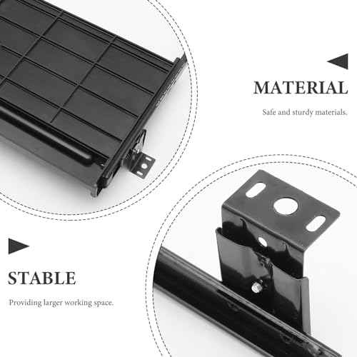 jojofuny 1 Set of Keyboard Tray Under Desk, Keyboard Sliding Tray Under Desk, Drawer Slide, Shelf, for Home and Office