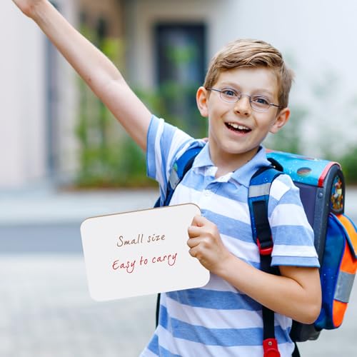 48 Sets Small Whiteboard Dry Erase Boards 5" x7'' Mini Double Sided Dry Erase Lap Boards with Markers Erasers Pen Holders Personal Whiteboards for Students Classroom Teacher