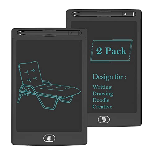 TIQUS 8.5 Inch LCD Writing Tablet Pack of 2 - Digital Memo Board for Notes & Drawing
