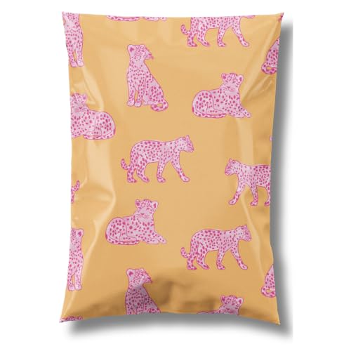Pink Leopard Poly Mailers 10x13 - 100 Pack | Pretty Package Store