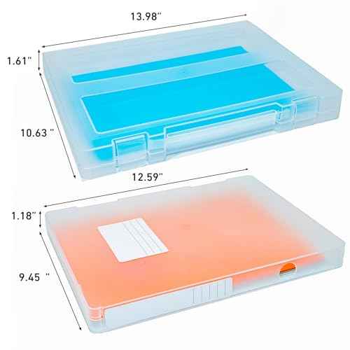 8 Packs Paper Storage Boxes, Plastic Multi-Purpose Thick Scrapbook Storage Box for Office,Craft or Art Supplies, 8.5 x 11 Plastic Portable Project Case for US letter Size and A4 paper