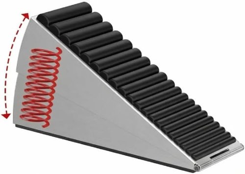 Heavy Duty Door Stopper by [Brand Name] - Adjustable Spring Wedge | 3-Inch Tall for Any Heavy Door