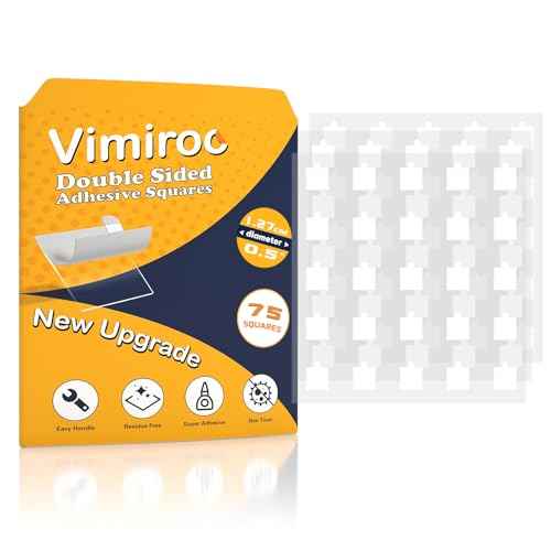 0.5'' Double Sided Adhesive Dots, 75Pcs Clear Adhesive Mounting Putty, Waterproof No Residue Adhesive Putty, Sticky Putty for Wall Hanging, Crafts, Posters Festival Decoration Museum