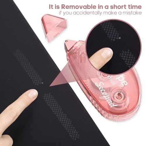 1.5X Longer Scrapbook Tape, 6 Pack Double Sided Tape Roller for Crafts, Adhesive Glue Runner for School Office Teacher Journal Supplies, Glue Roller for Kids and Adults, 240FT Total