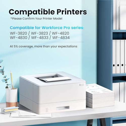 822XL Ink Cartridges Remanufactured Replacement for Epson 822XL Ink Cartridges Combo Pack for Epson 822 XL Use with Workforce Pro WF-3820 WF-4820 WF-4830 WF-3823 WF-4834 (Black Cyan Magenta Yellow)