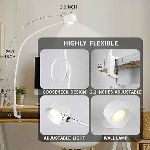 Portable and Rechargeable LED Desk Lamp,Versatile Lighting Solution for Office, Study, and Outdoor Activities£¬White