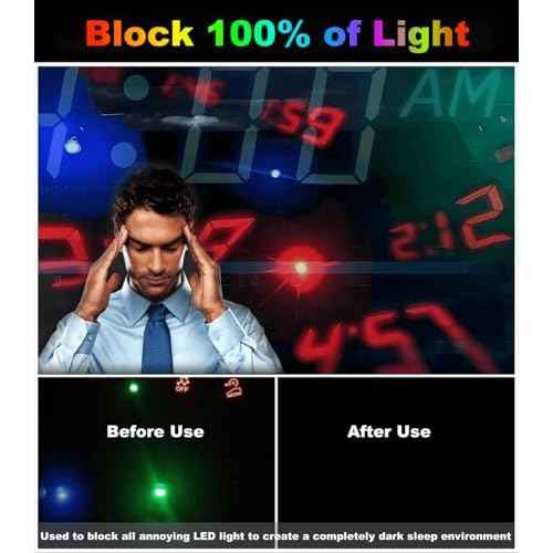 Blackout Tape 2inch x 66 Feet Light Blocking Sticker 100% Full Black Out Masking Tape for Electronics, Cover LED Indicator, Shielding Glare, Window Shading, Lamp Strips Shade, Backlight Sheet Dimming
