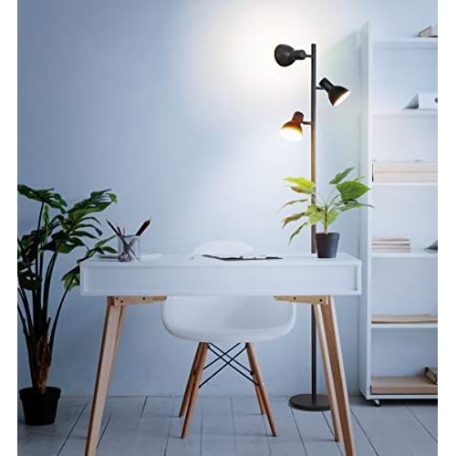 Brightech Ethan Dimmable Floor Lamp for Bedroom Reading & Living Room Decor - Modern LED Tall Tree Lamp for Offices - Black