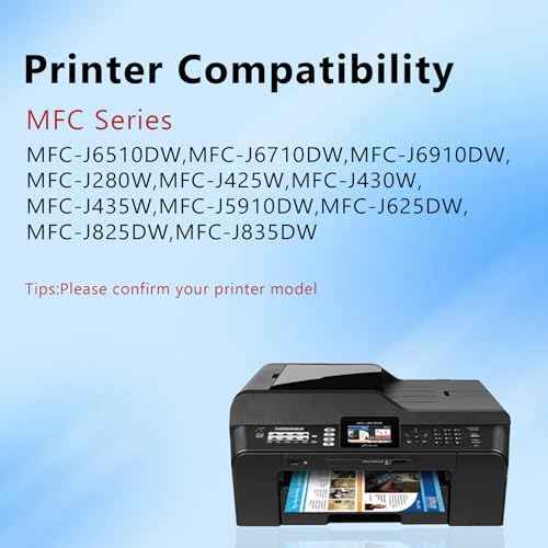 LC75 XL Ink Cartridges (Black Cyan Magenta Yellow 4-Pack) High Yield Replacement for Brother LC71 LC79 LC75 XL Ink Cartridges Work for MFC-J6510DW MFC-J6710DW MFC-J6910DW MFC-J280W Printer