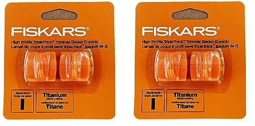 Fiskars Titanium TripleTrack Replacement Blades for SureCut Trimmers - 2 Pack