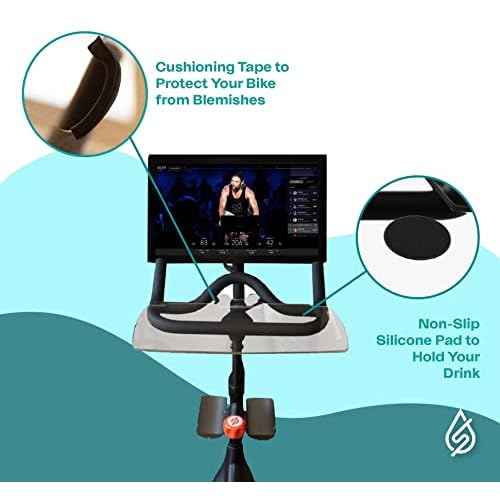 SELINA for Peloton Bike Desk Tray Table for Laptop, Tablet, Phone & More | Premium Clear Acrylic Tray Compatible with The Peloton Bike Standard Peloton Accessories (Bike Standard)
