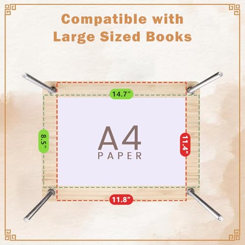 Book Press, Wooden Book Press Bookbinding, Portable Binding Press for Bookbinding, Binding Supplies for DIY Bookbinding Easy Assemble