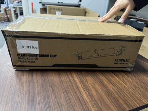 NearHub Large Keyboard Tray Under Desk Slide Out with Extra Sturdy C Clamp Mount System,26'' (30'' including Clamps) x11 Slide-Out Keyboard Drawer Under Desk for Typing,Keyboard Mouse Tray,Black