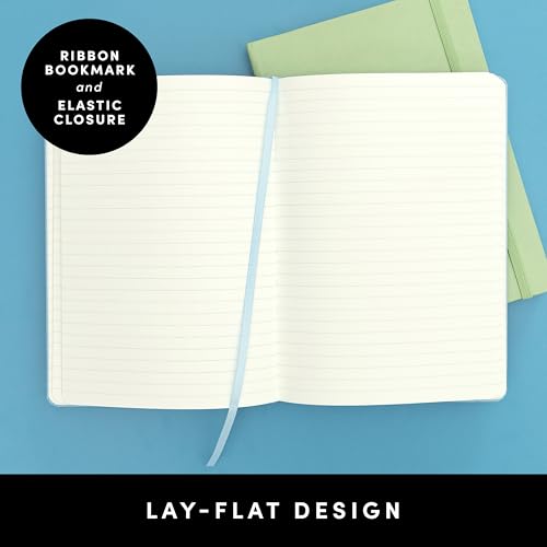 PAPERAGE Black Lined Hardcover Notebook - 160 Pages, 5.6 x 8 Inches, College Ruled, for Writing & Note Taking