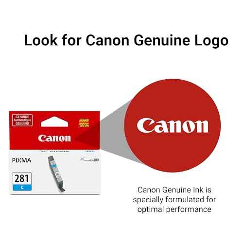 Canon CLI-281 Genuine Cyan Ink Tank, Compatible with TR8520, TS9120,TS8120, TS6120, TS9521C/a, TS9520/a, TS8220, TS6220, TS8320, TS6320, TS702/a, and TR8620/a Series Printers