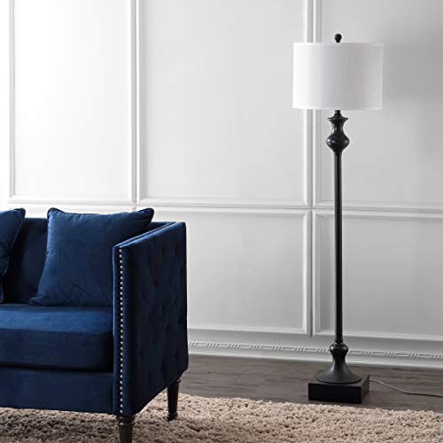 SAFAVIEH Lighting Collection Brewster Rustic Farmhouse Oil-Rubbed Bronze 62-inch Living Room Bedroom Home Office Standing Floor Lamp (LED Bulb Included)