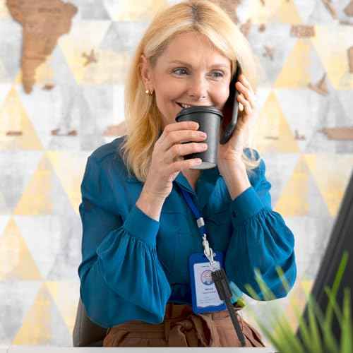 2 Pieces Lanyard Pen Clip, Anti-Lost Neck Lanyard, Portable Leather Neck Pen Holder Keychain