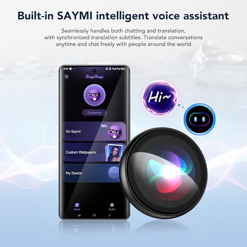 ZNP Digital Badge AI Translator Wearable with Touchscreen & Bluetooth 6.0