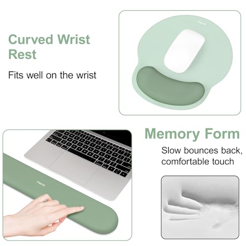 MOSISO Wrist Rest Support for Mouse & Keyboard Set - Antique Green