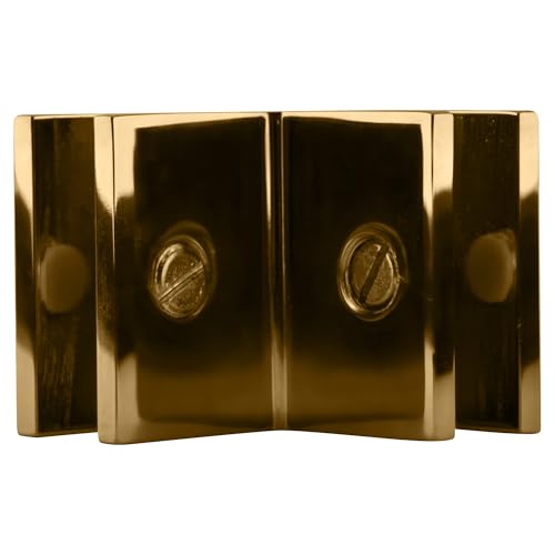 CRL Satin Gold 2-Way 90° Glass Connector for 3/8