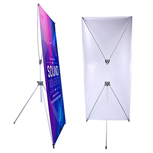 Adjustable X Banner Stand Fits Any Size Width 23" to 32" and Height