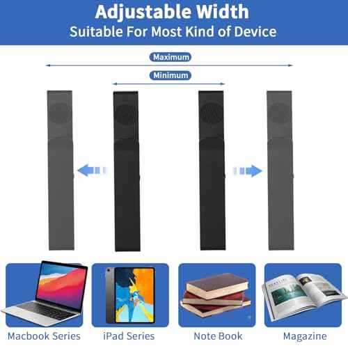 LUKETURE Adjustable Side Laptop Mount, No Drill Laptop Holder, Under Desk Storage, Clamp-On Laptops Stands, Desk Side Mount for Laptops, Mac mini, Keyboard with Anti-Scratch Silicone