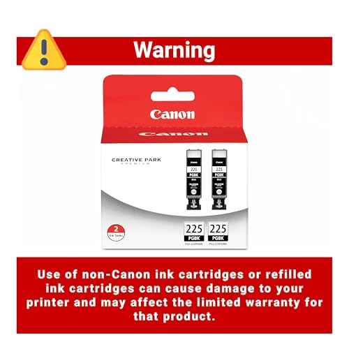 Canon PGI-225 Genuine Black Twin Pack, Compatible with iP4820, MG5220, MG5120, MG6120, MG8120, MX882, iX6520, iP4920, MG5320, MG6220, MG8220, and MX892 Printers