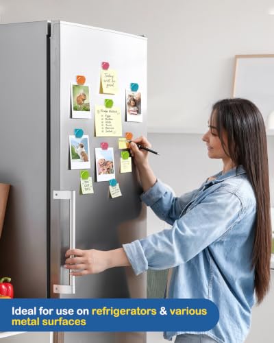 VICNOVA 24 Pack Magnetic Clips - Heavy-Duty Fridge Magnet Clips for Whiteboards, Locker & Office